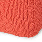 Sunny Square Pouf - Versatile Ottoman or Floor Cushion in Coral