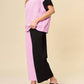 Double Take - Chic Textured T-Shirt & Pants Set