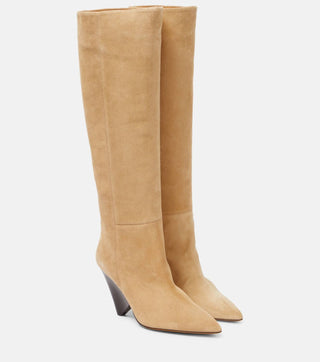 Isabel Marant - Botas Lakita de camurça de cano alto usadas