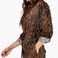 Apricot - Tribal Ikat Patchwork Shirt Dress