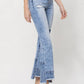 Flying Monkey - High Rise Distressed Patched Crop Flare Jeans