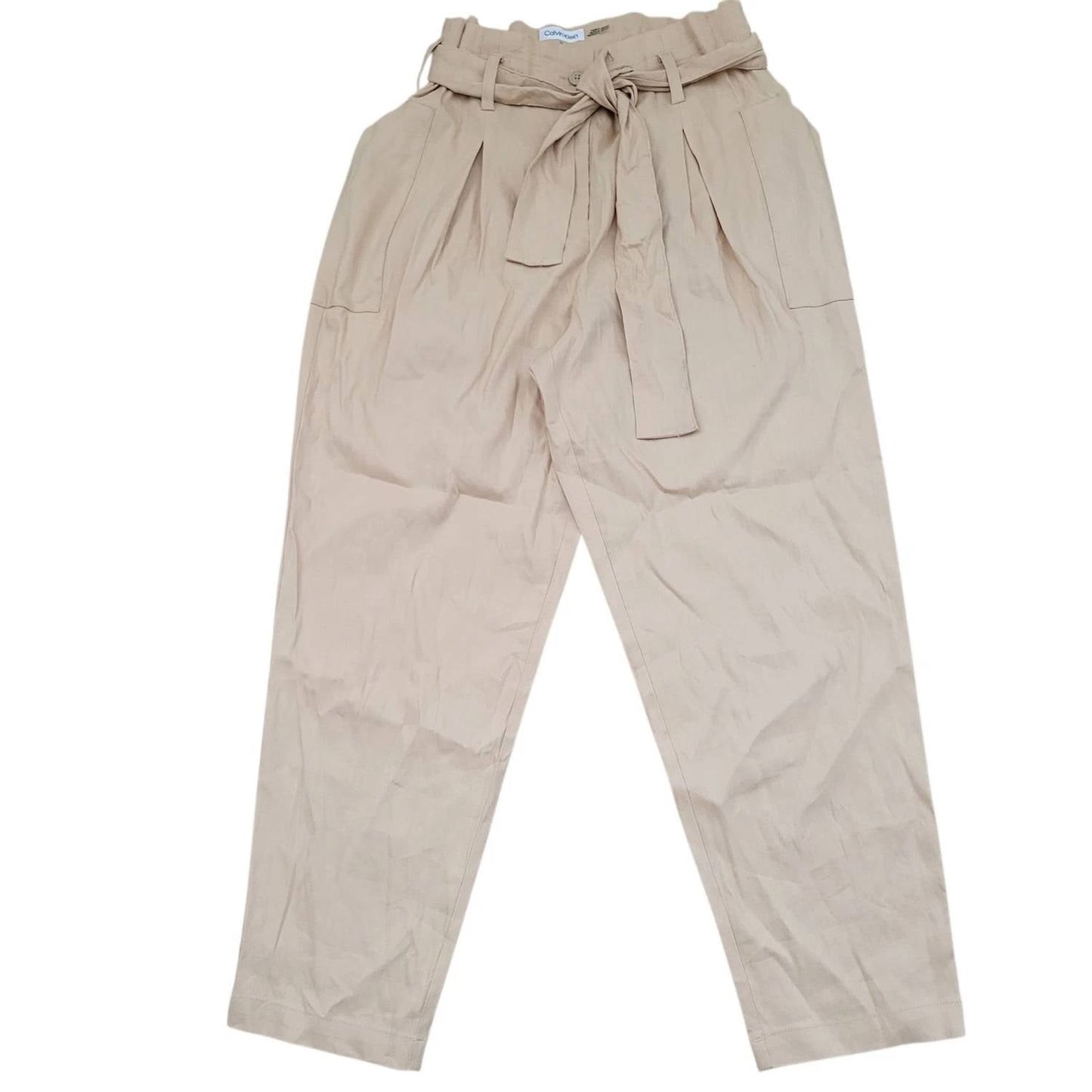 Calvin Klein - Linen Blend Tie Waist Pants