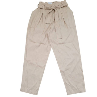 Calvin Klein - Calça de linho com amarração na cintura