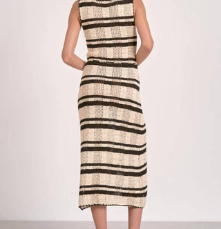 Elan - Striped Crochet Midi Dress