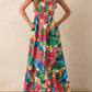 Skies Are Blue - Tropical Print Tiered Maxi Dress