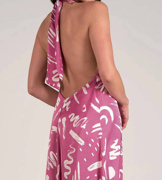 Elan - Vestido longo de seda com alças finas