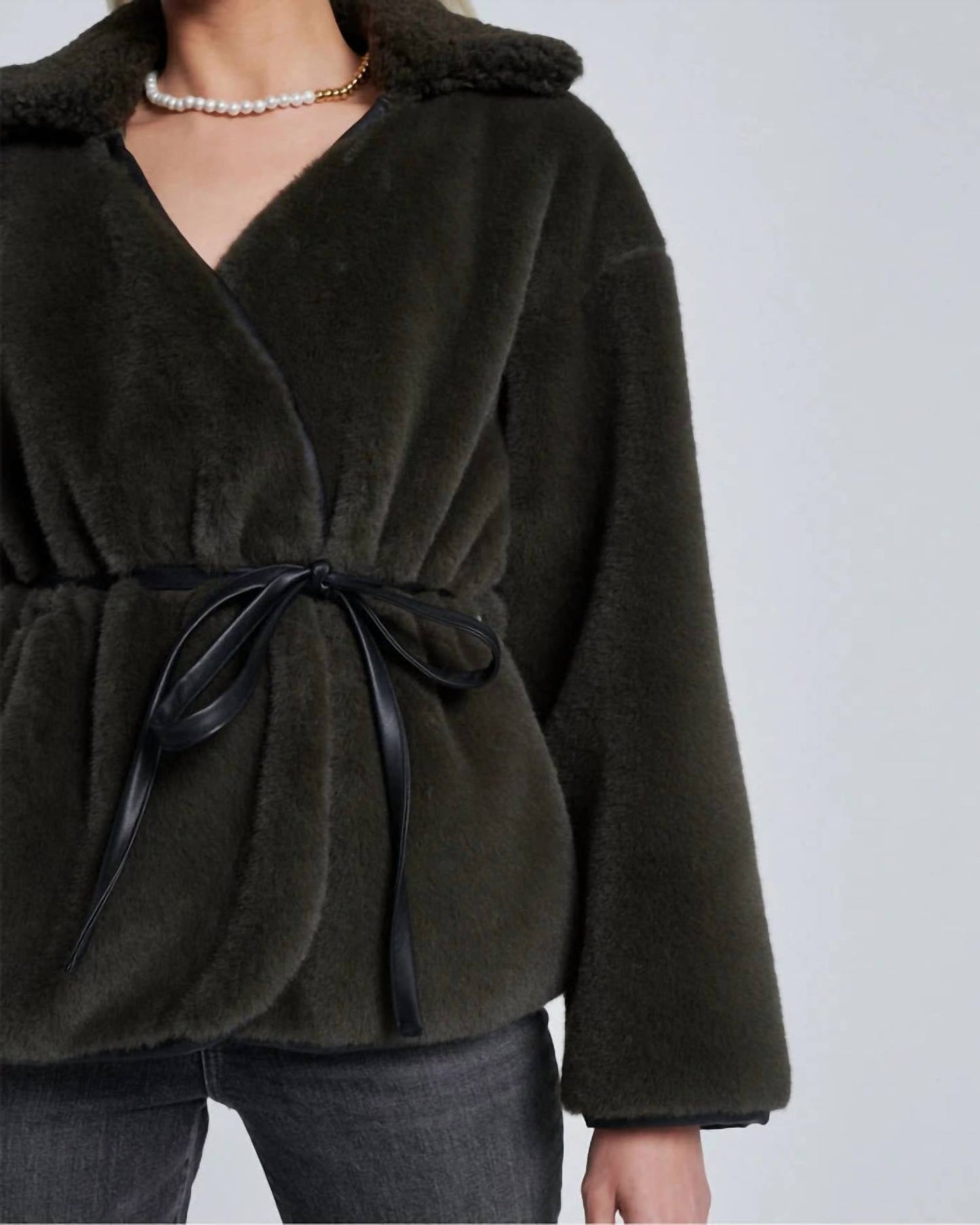 7 For All Mankind - Faux Fur Wrap Coat