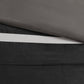 7 Pc Pieced Faux Suede Comforter Set Black Queen