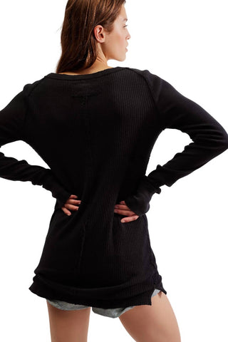 Free People - Blusa de gola redonda Honey B