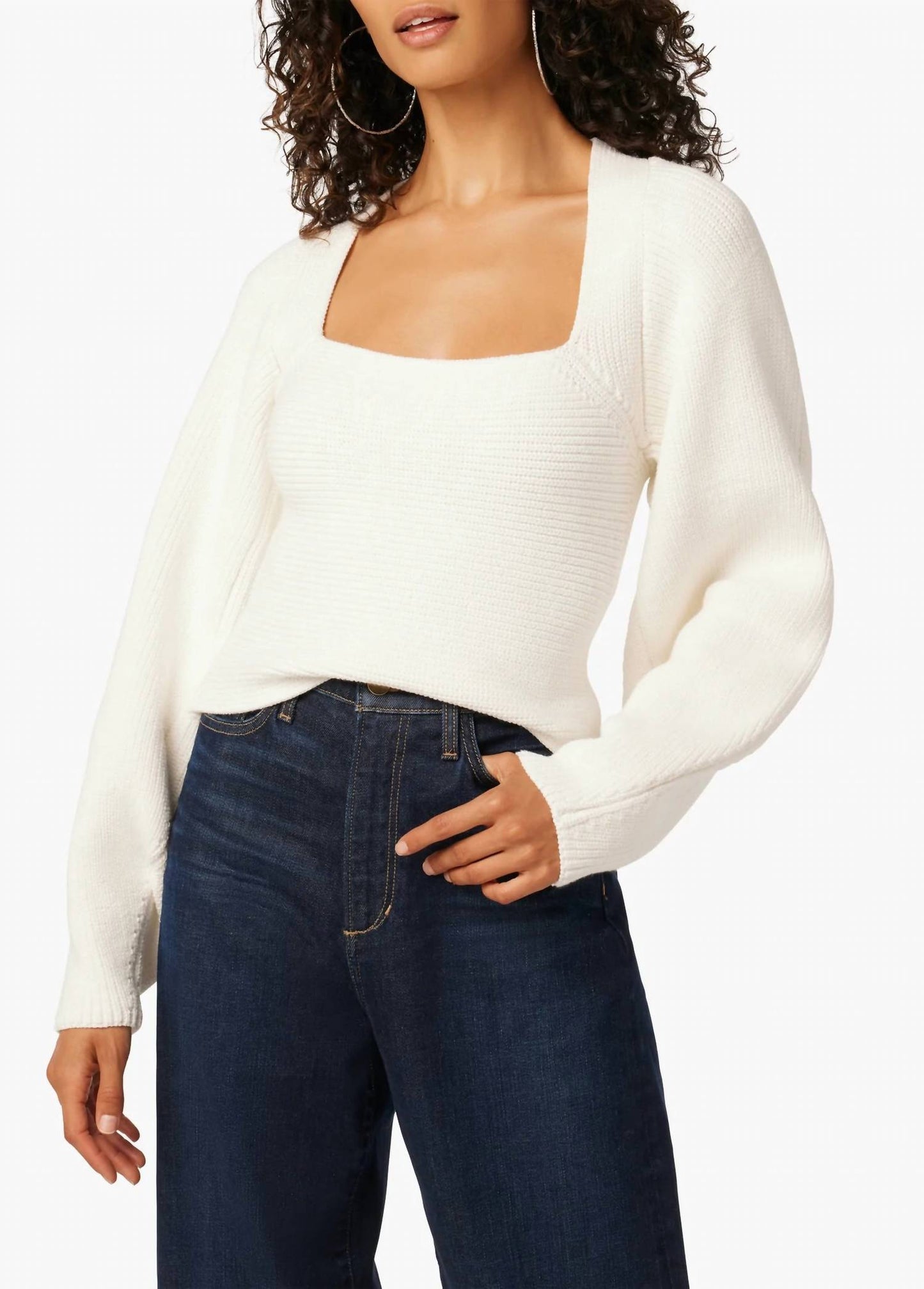 Joe'S Jeans - Alice Square Neck Long Sleeve Sweater