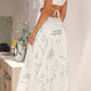 Trendsi - Cutout Printed Sleeveless Midi Cami Dress
