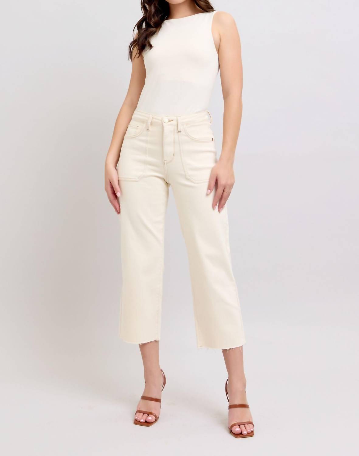 Judy Blue - High Waist Crop Wide Jeans