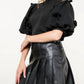 Thml - Pleated Faux Leather Mini Skirt