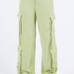American Bazi - Linen Wide Leg Cargo Pants