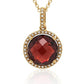 Diana M Jewels - 4.00 Cts Garnet With 0.20 Diamonds Pendant