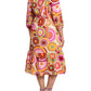 Donna Morgan - Abstract Print 3/4 Sleeve Midi Dress