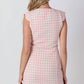 Baby Pink - Scallop Cap Sleeve Mini Dress