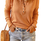 Double Take - Chic Drop Shoulder Half-Button Tee