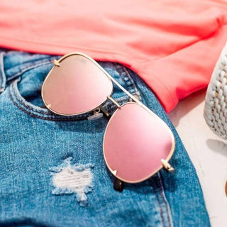 Julia Rose - Óculos de sol aviador Kay de alta qualidade femininos