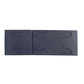 Lounge Chaise Set in Black Acacia Wood with Water-Resistant Cushions