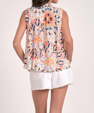 Elan - Blusa sem mangas estampada