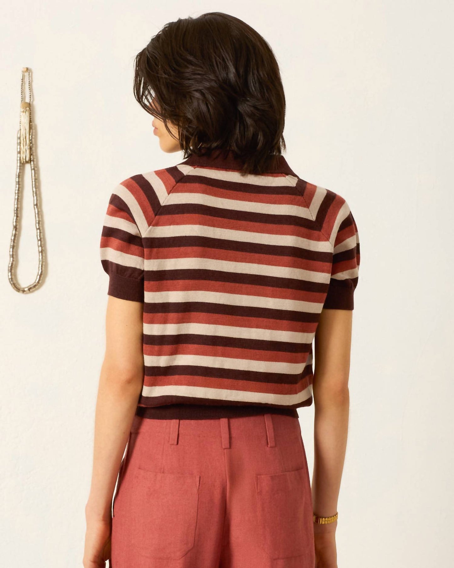 Alix Of Bohemia - Lessi Sandstone Stripe Top