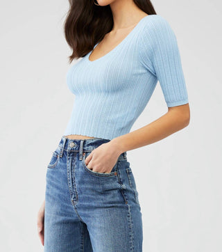 Blusa de manga curta em malha Odessa Minkpink