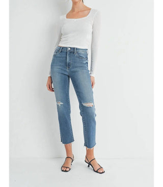 Just Black Denim - Calça Jeans Slim Straight Distress