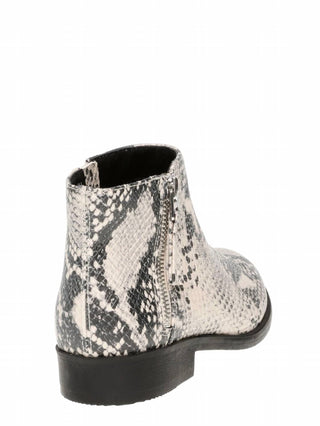 Time And Tru - Botas femininas de cano curto com dois zíperes