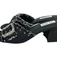 Steve Madden - Block Heel Studs Denim Sandals