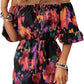 Ninexis - Off-shoulder Printed Romper