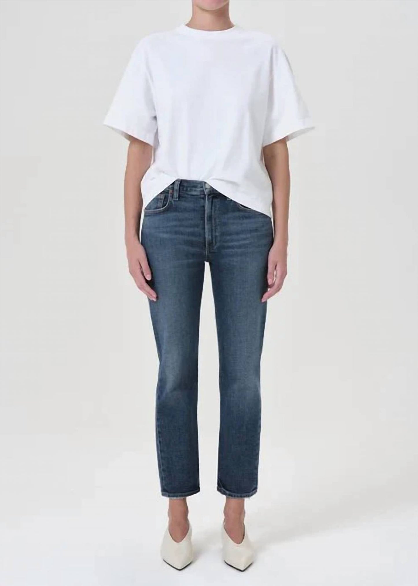 Agolde - Kye Mid Rise Straight Crop Jean