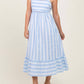 Entro - Striped Dress with Tie Back