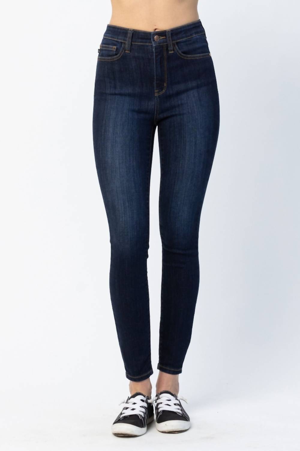 Judy Blue - Calça skinny com costura traseira para celular