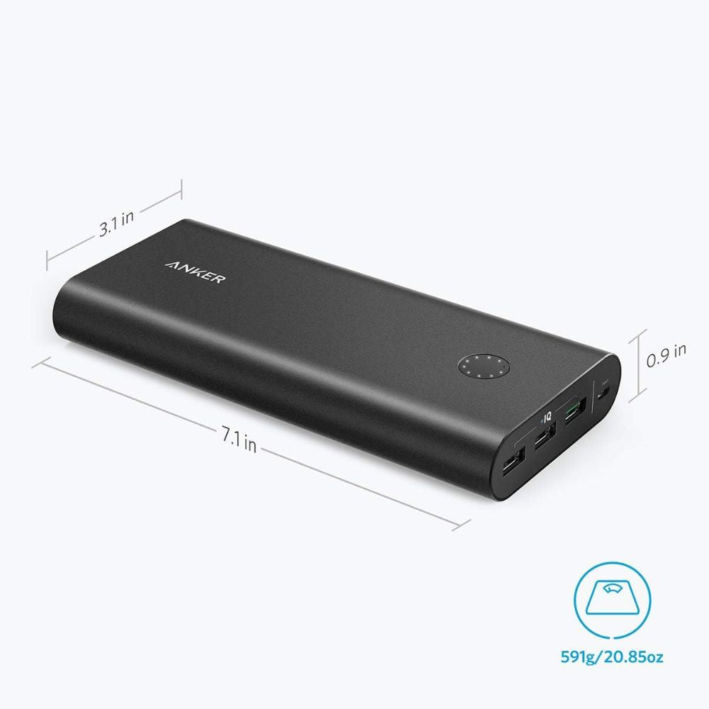 Carregador portátil ANKER PowerCore+ 26800 mAh com Qualcomm QC - Preto