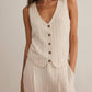 Z Supply - Belfort Pinstripe Linen Vest