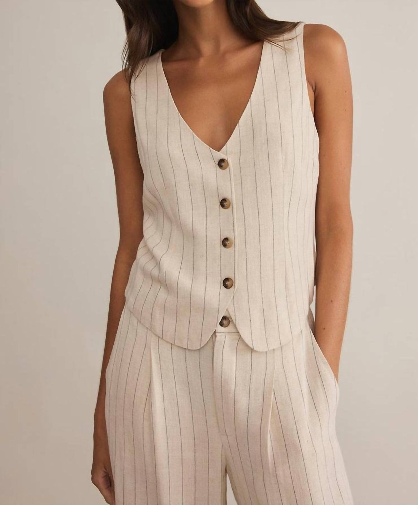 Z Supply - Belfort Pinstripe Linen Vest