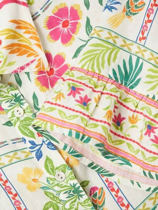 Johnny Was - VESTIDO CAMISA COM BABADOS E BABADOS