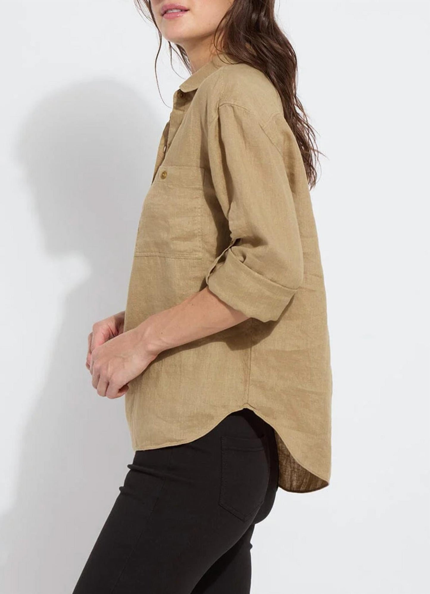 Lysse - Roe Roll Tab Linen Utility Shirt