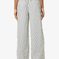 Free People - Dakota Cinched Striped Denim Trousers