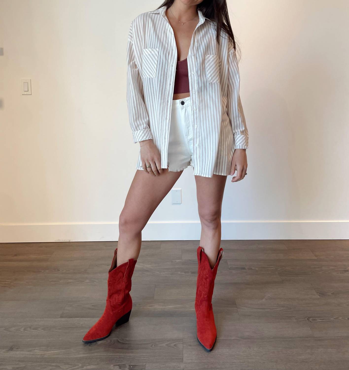 Miou Muse - Charlie Striped Button Down