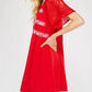Entro - Lace & Embroidered Mini Dress