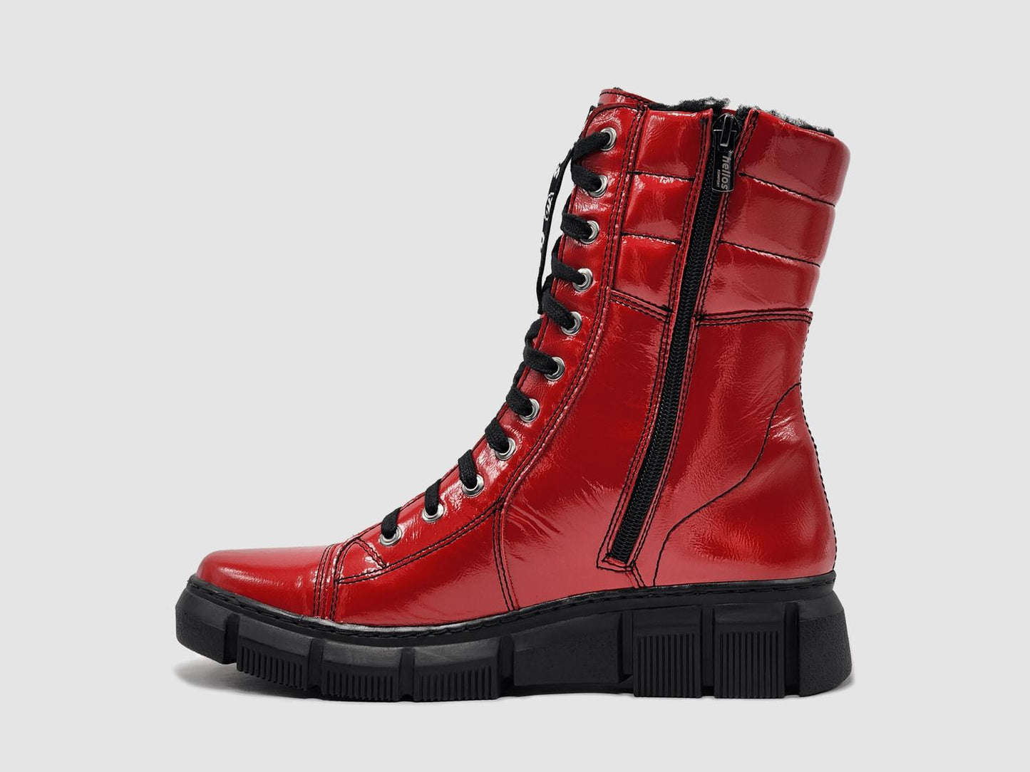 Helios - Women's Medusa Fur-lined Zip-up Leather Boots