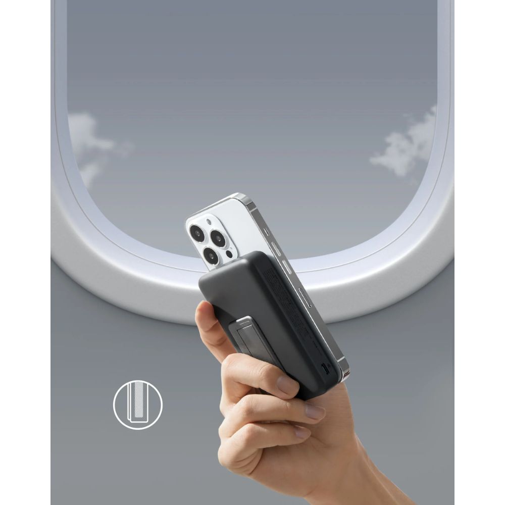 Anker - Carregador de bateria magnético portátil MagGo 633 7,5 W 10k mAh para dispositivos compatíveis com MagSafe - Preto