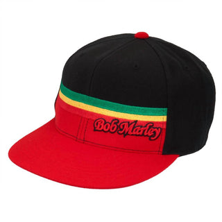 Bob Marley - Men's Rasta Stripe Fitted Baseball Hat