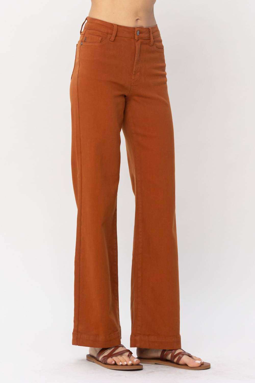 Judy Blue - High Waist Garment Dyed Wide Leg Denim Jeans