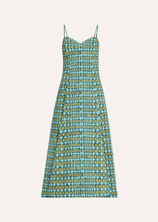 Christopher John Rogers - Vestido midi com decote em V e bolinhas