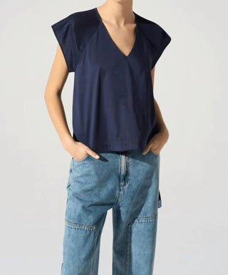 Cotelac - Blusa de algodão com decote em V