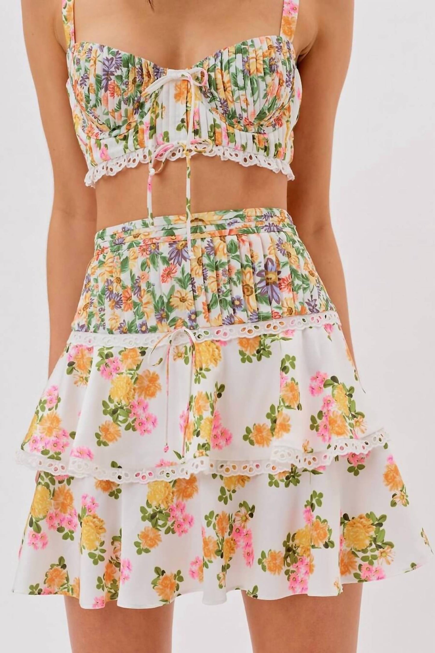 For Love & Lemons - Rosalyn Mini Skirt
