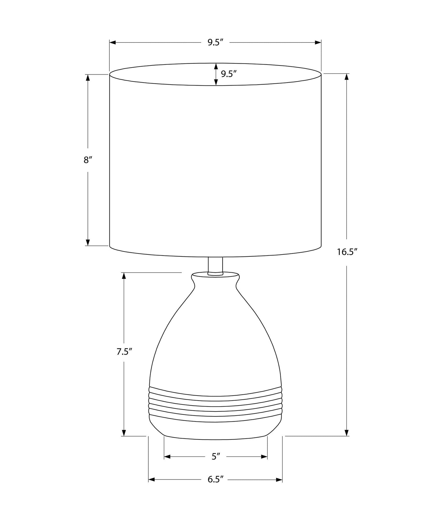Lighting, Modern Table Lamp - Cream